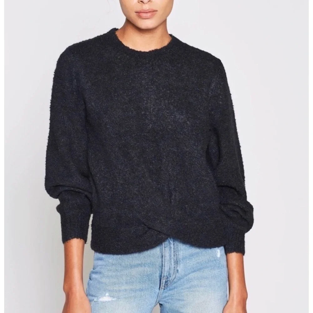 Joie Stavan Metallic Twist Knot Crewneck Sweater​​​​​​​